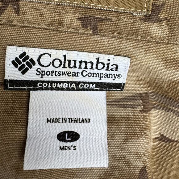 Columbia River Lodge Men L Goose Hunter Camo Denim Long Sleeve Button-Down Shirt - Picture 7 of 8